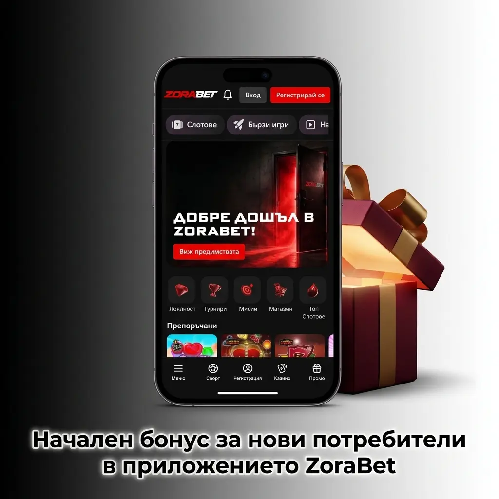Начален бонус за спорт и казино за нови потребители в приложението ZoraBet